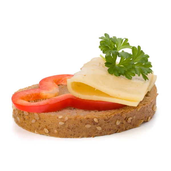 Sağlıklı sandviç sebze ile açın — Stok fotoğraf