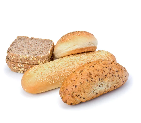 Bread loafs and buns variety — Stock Photo, Image