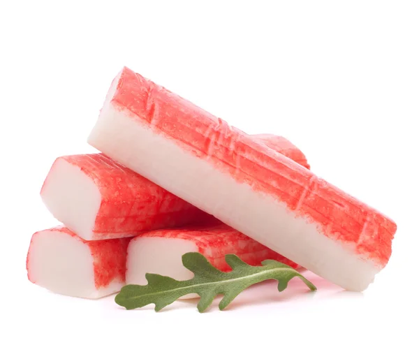 Crab sticks group and rucola leaf — Stock Image Crab sticks group and rucola leaf Stock Picture