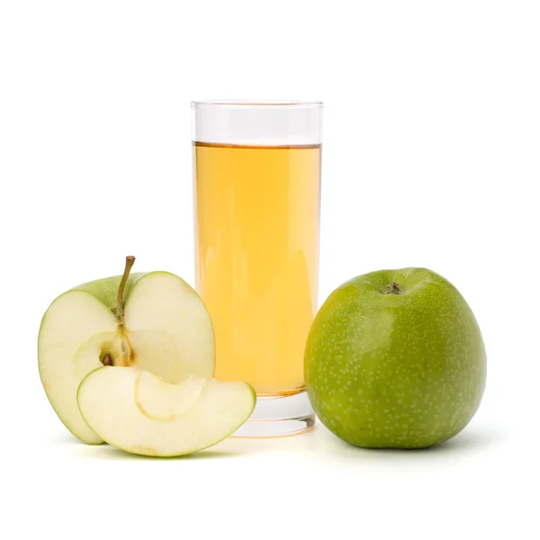 Cam ve apple elma suyu — Stok fotoğraf