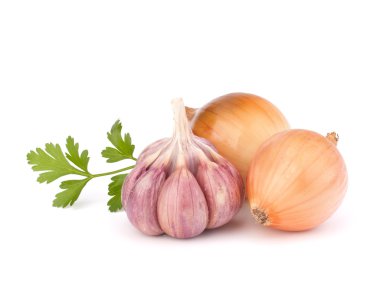Onion and garlic clove