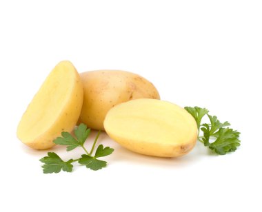 yeni patates ve yeşil maydanoz