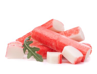 Yengeç grup ve rucola yaprak yapışıyor