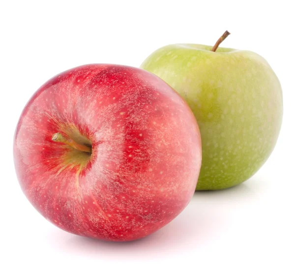 Κόκκινο και πράσινο μήλο — Φωτογραφία Αρχείου