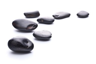 Zen çakıl taşları. Taş kaplıca ve sağlık konsepti.