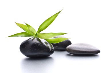Zen çakıl taşları. Taş kaplıca ve sağlık konsepti.