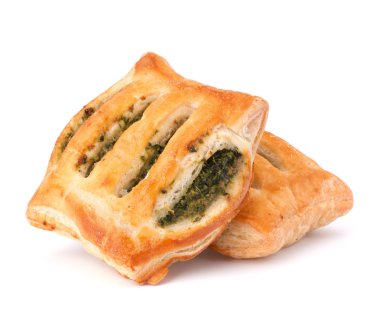 Beyaz arka plan üzerinde izole puf böreği topuz.