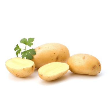 yeni patates ve yeşil maydanoz