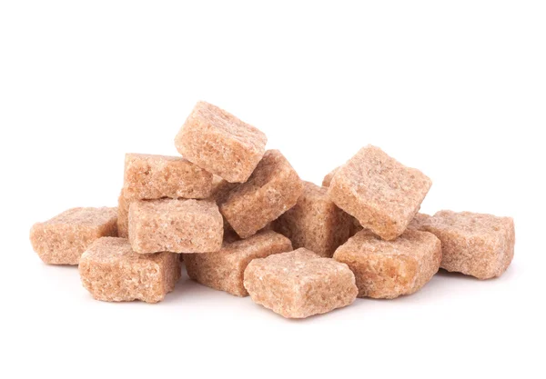 Lump brown cane sugar cubes — Stock Photo, Image