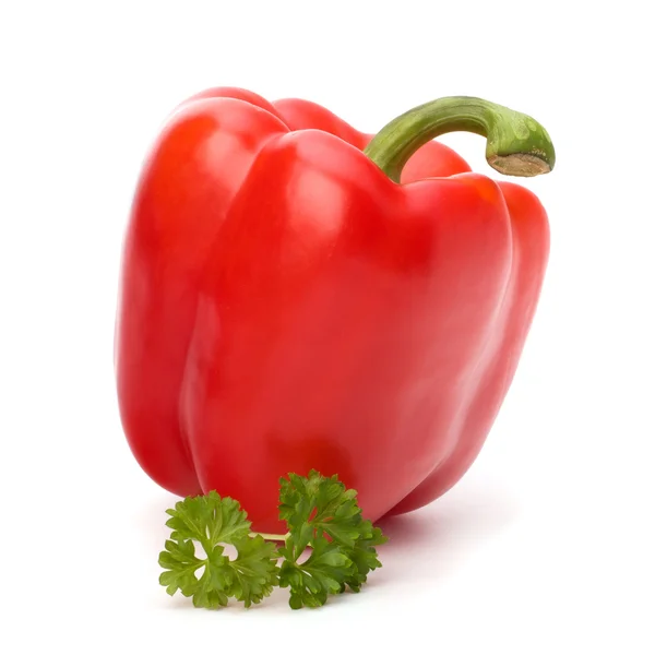 Pimiento rojo aislado sobre fondo blanco — Foto de Stock