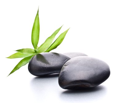 Zen çakıl taşları. Taş kaplıca ve sağlık konsepti.