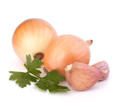Onion and garlic clove