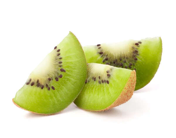 Drie kiwi vruchten gesneden segmenten — Stockfoto