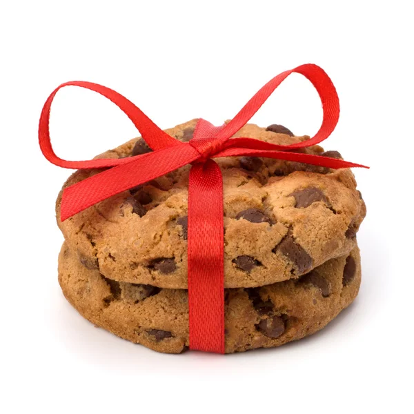 Festive wrapped chocolate pastry cookies — Stock Photo, Image