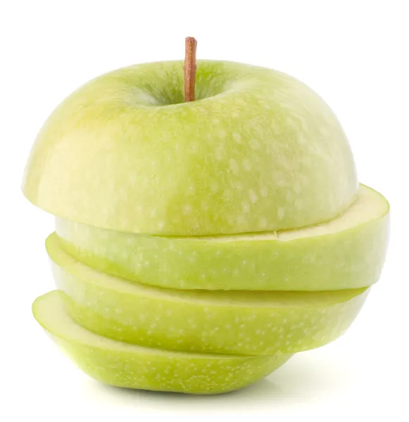 Green Apple plátky — Stock fotografie
