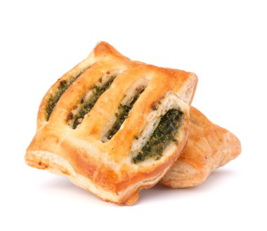 Beyaz arka plan üzerinde izole puf böreği topuz.