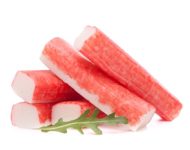 Yengeç grup ve rucola yaprak yapışıyor