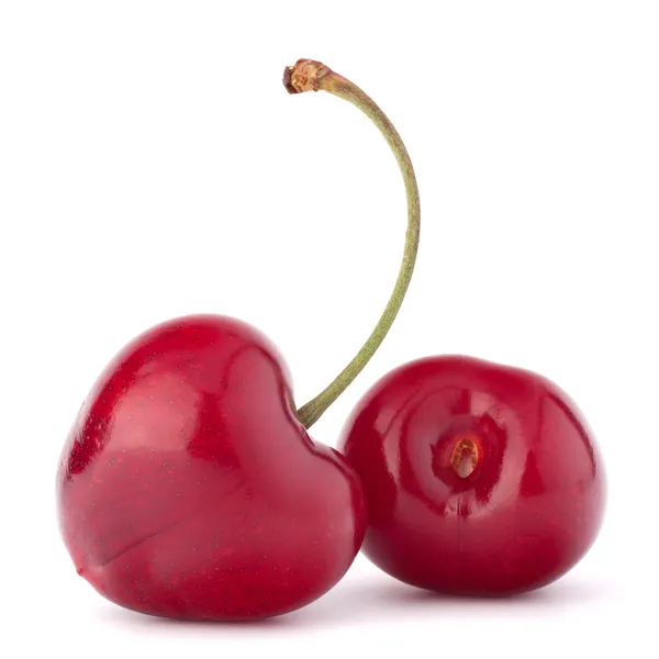 Zwei herzförmige Kirschbeeren — Stockfoto