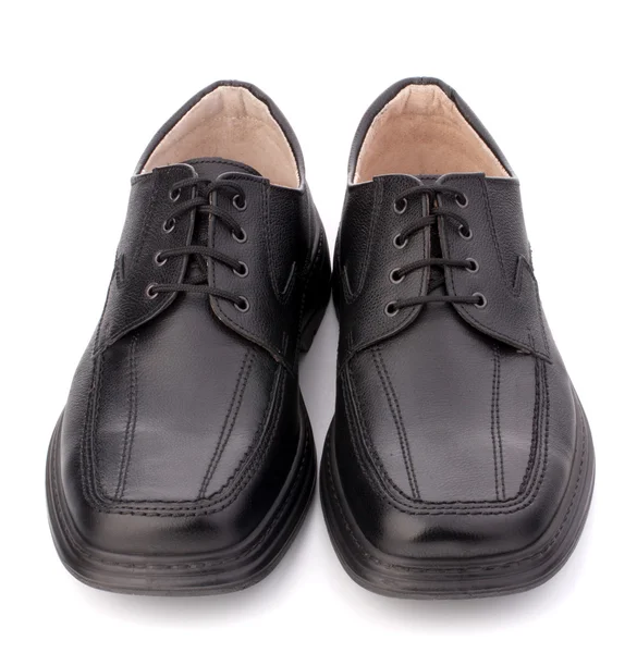 Chaussures homme noir brillant avec lacets — Photo