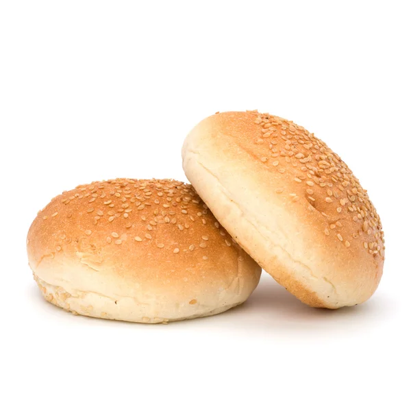 Round sandwich bun with sesame seeds — Stock Photo, Image