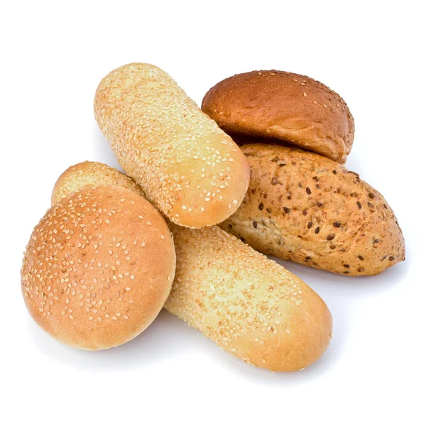 Bread loafs and buns variety — Stock Photo, Image