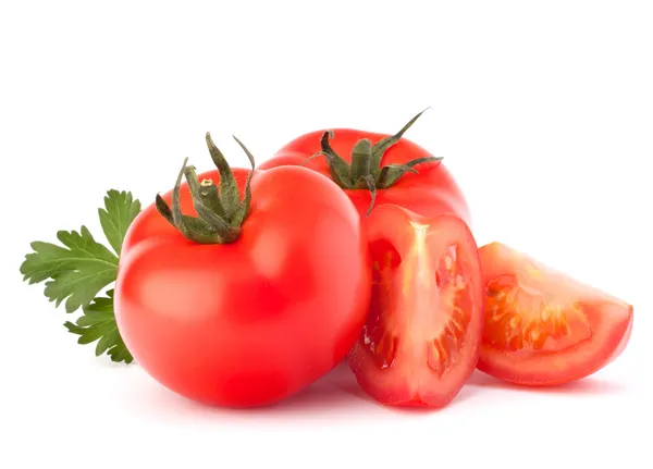 Tomato vegetables and parsley leaves still life — Stock Image Tomato vegetables and parsley leaves still life Stock Photo