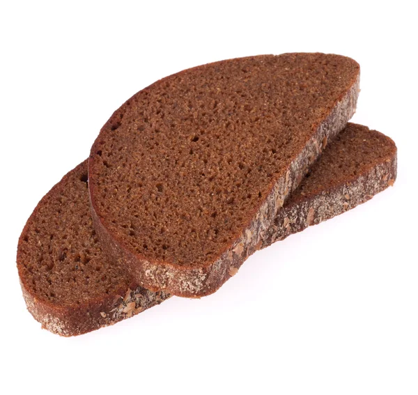 Roggebrood geïsoleerd op witte achtergrond — Stockfoto