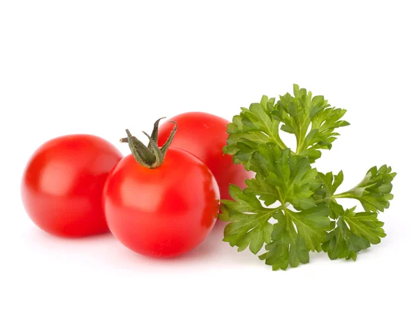 Pequeño tomate cereza y especias de perejil — Foto de Stock