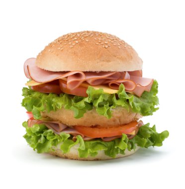 Junk food hamburger clipart