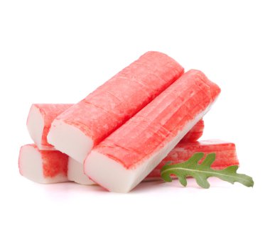 Yengeç grup ve rucola yaprak yapışıyor