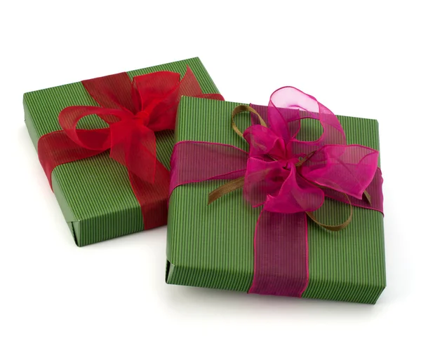 Festive gift box stack — Stock Photo, Image