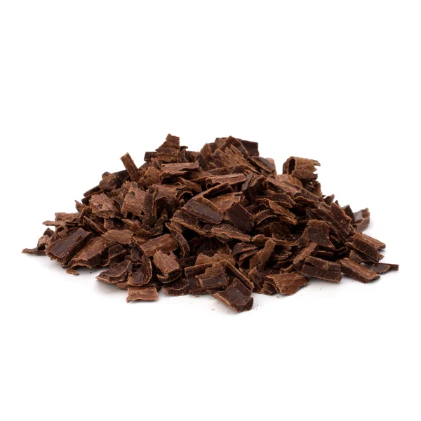 Crushed chocolate shavings pile — Stock Photo, Image