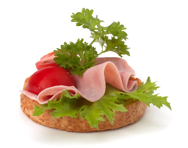 健康蔬菜和熏制火腿三明治 — 图库照片