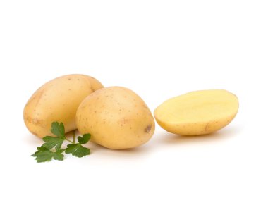 yeni patates ve yeşil maydanoz