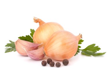 Onion and garlic clove