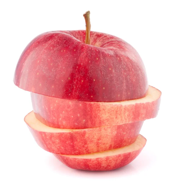 Apfel rot geschnitten — Stockfoto