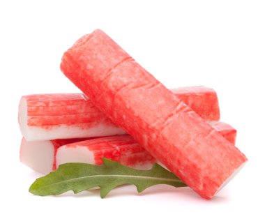 Yengeç grup ve rucola yaprak yapışıyor