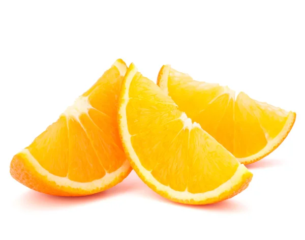 Tre segmenti di frutta arancione o cantles — Foto Stock