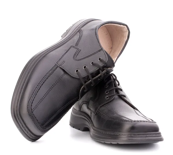 Negro brillante mans zapatos — Foto de Stock