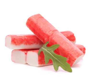 Yengeç grup ve rucola yaprak yapışıyor