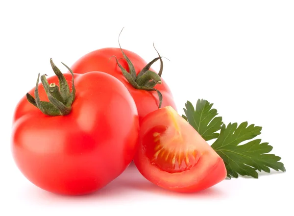 Legumbres de tomate y perejil dejan bodegones —  Fotos de Stock