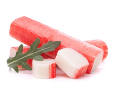 Yengeç grup ve rucola yaprak yapışıyor