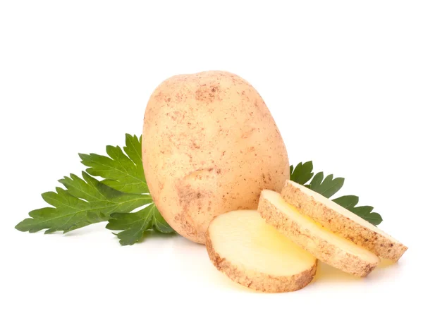 Tuberi di patate e foglie di prezzemolo — Foto Stock