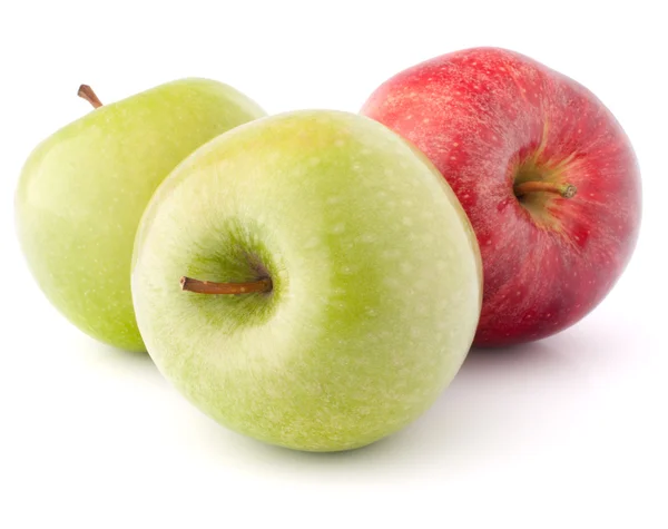 Червоне і зелене яблуко — стокове фото
