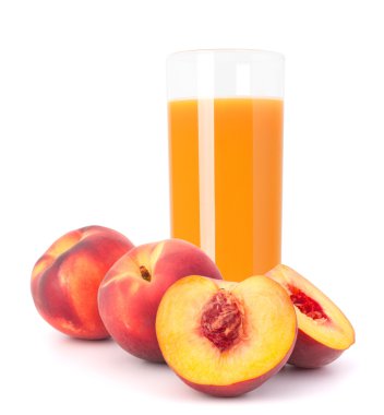 Şeftali meyve suyu cam