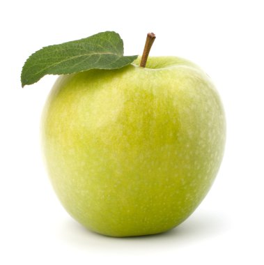 yaprak ile tatlı yeşil elma