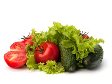 domates, salatalık sebze ve marul salatası