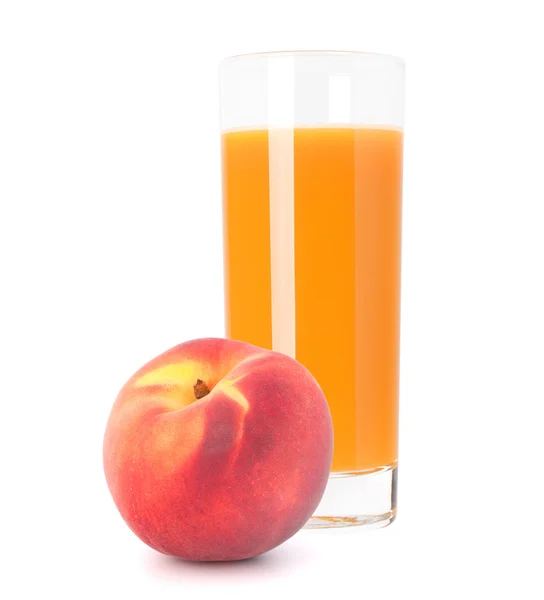 Persika fruktjuice i glas — Stockfoto