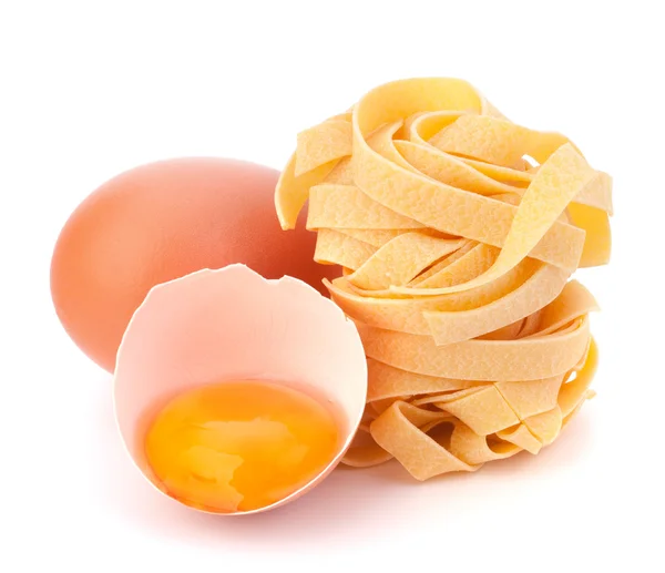 Italian egg pasta fettuccine nest — Stock Photo, Image