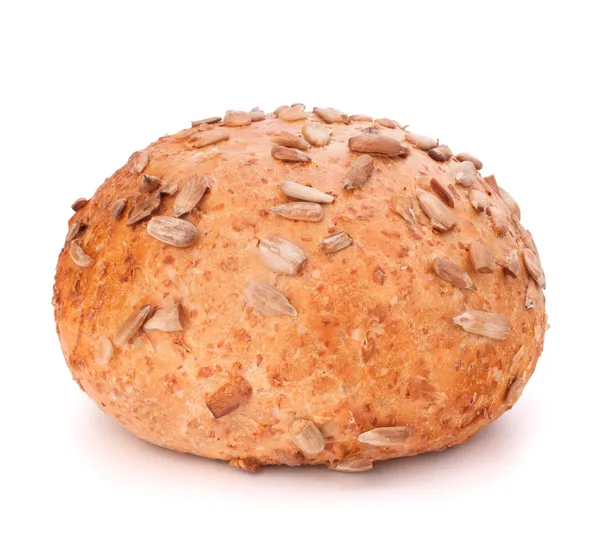 Round sandwich bun with sunflower seeds — Stock Photo, Image
